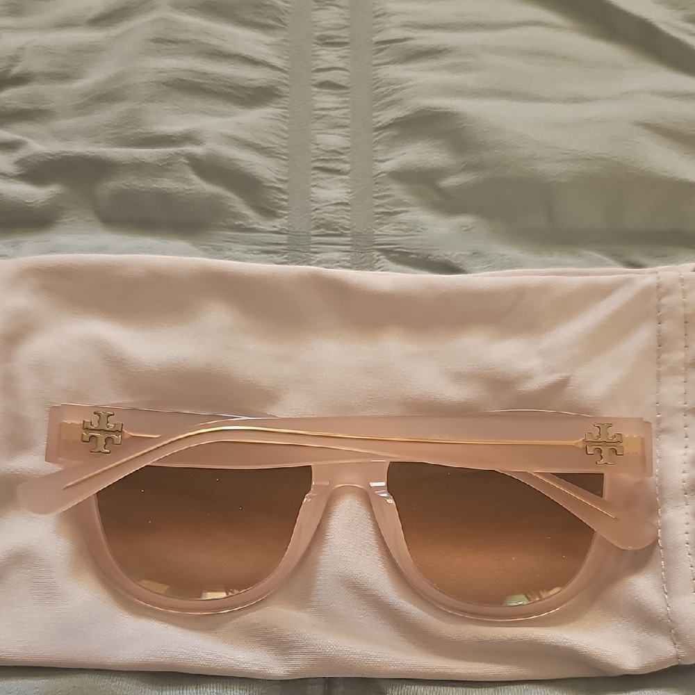 Tory Burch Blush Sunglasses with Gold Accents